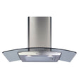 CDA ECP72SS 70cm Curved Glass Extractor, Stainless Steel, 3 Speed