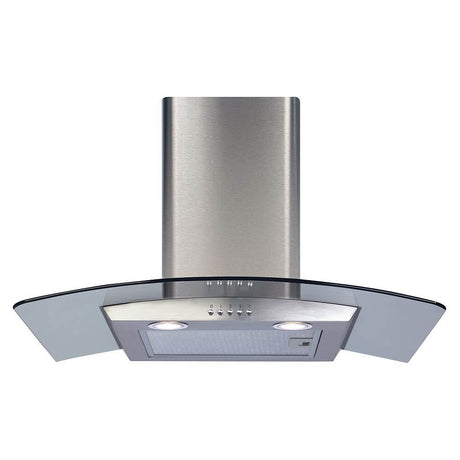 CDA ECP72SS 70cm Curved Glass Extractor, Stainless Steel, 3 Speed
