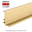 Top Profile for True Handleless - 2300mm Length - Brushed Brass