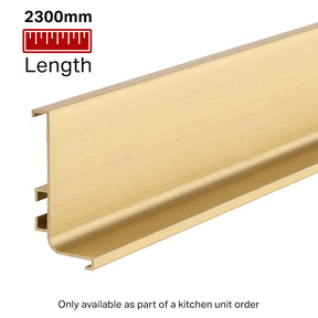 Top Profile for True Handleless - 2300mm Length - Brushed Brass