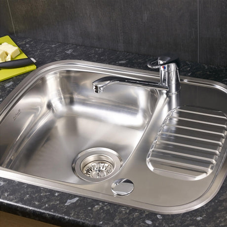 Reginox Mini Single Bowl Stainless Steel Inset Sink - 600mm Wide