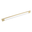AURORA Slim Square D Handle - 358mm (320mm Hole Centres) - Satin Brass (HB6-0176)