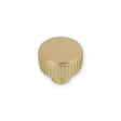 AURORA Round Side Reeded Knob - 35mm Diameter - Satin Brass (HB12-287)