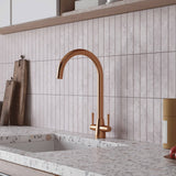 AURORA Cascade Twin Lever Tap - Copper