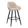 AURORA Velluto Velvet Bar Stool - Cream