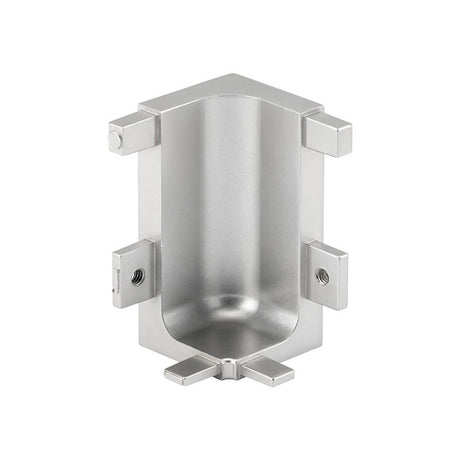 Top Profile Internal Corner Joint for True Handleless - Brushed Silver