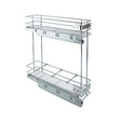 200mm Base Pull Out Storage Basket - Soft Close - Chrome