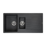 Reginox HARLEM 1.5 Bowl Black Granite Sink - 1000mm Wide