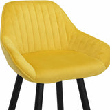 AURORA-Velluto-Velvet-Bar-Stool-Mustard-Seat-Pad