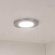 AURORA Slim Round Larder Pantry Light Kit - Brushed Nickel - 2 Lights & Sensor