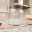 Aurora Painted Glass Hob Splashback - Standard Sizes - Mussel