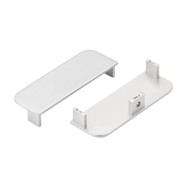 Mid Profile End Plate for True Handleless - Brushed Silver
