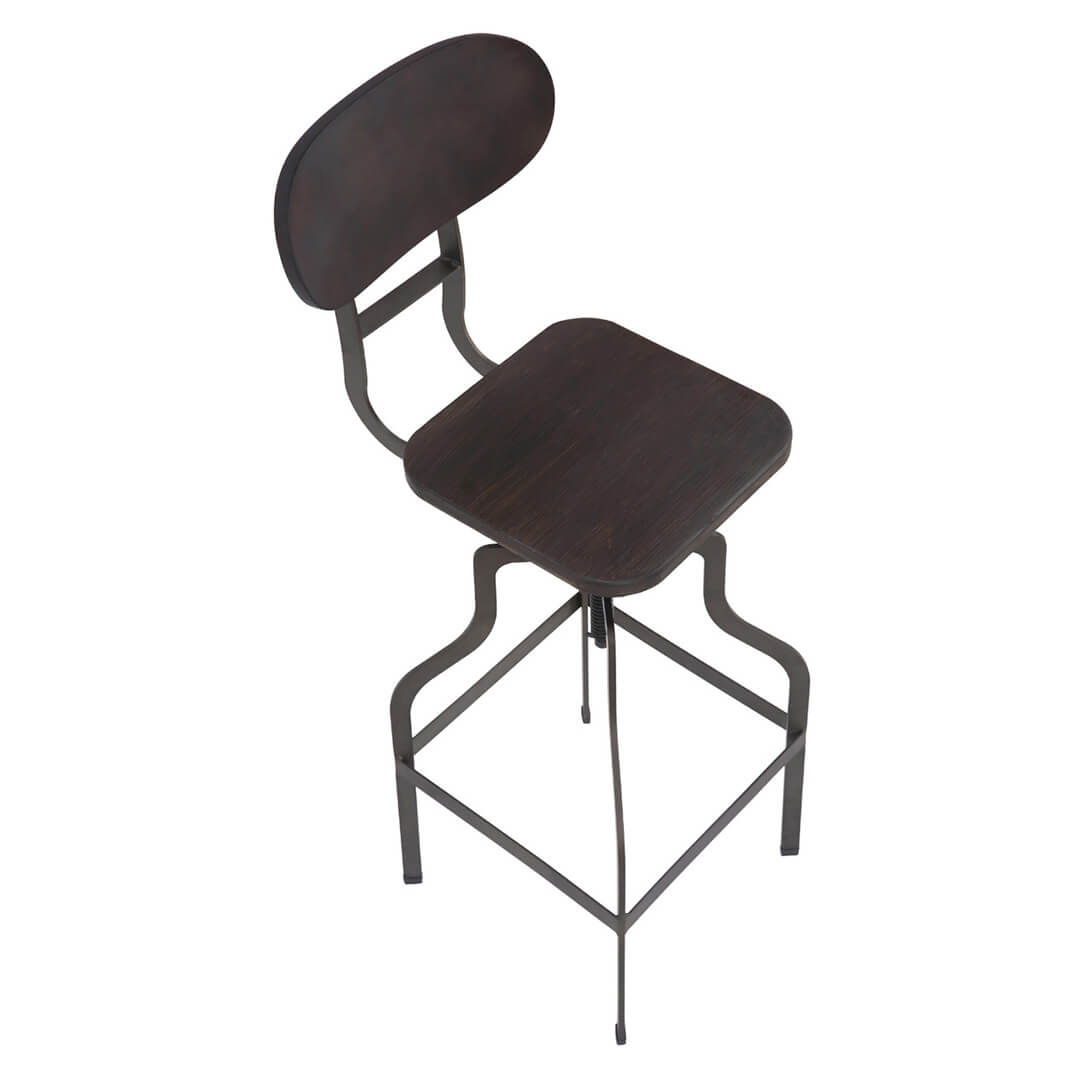 AURORA-Bolzano-Industrial-Bar-Stool-Espresso-Above