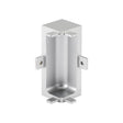 Mid Profile Internal Corner Joint for True Handleless - Brushed Silver
