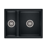 Reginox TOULON 1.5 Bowl Inset or Undermount Black Granite Sink - 600mm Wide