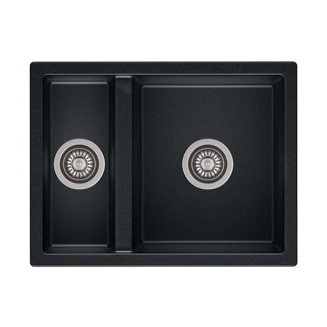 Reginox TOULON 1.5 Bowl Inset or Undermount Black Granite Sink - 600mm Wide