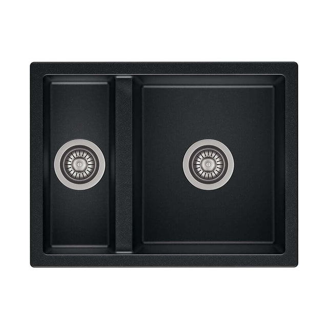Reginox TOULON 1.5 Bowl Inset or Undermount Black Granite Sink - 600mm Wide