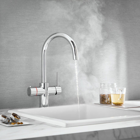 KoGE 3-in-1 Swan Spout Boiling Hot Water Tap | Chrome
