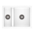 Reginox TOULON 1.5 Bowl Inset or Undermount White Granite Sink - 600mm Wide