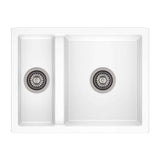 Reginox TOULON 1.5 Bowl Inset or Undermount White Granite Sink - 600mm Wide