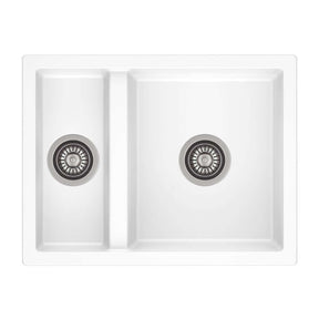 Reginox TOULON 1.5 Bowl Inset or Undermount White Granite Sink - 600mm Wide