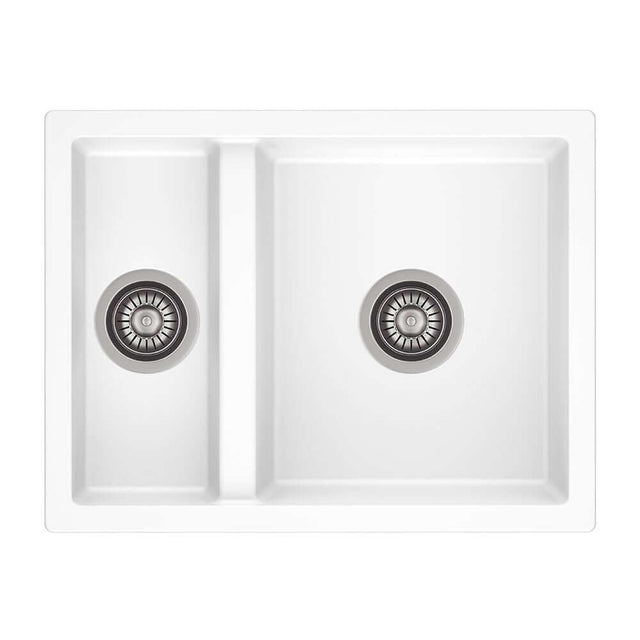 Reginox TOULON 1.5 Bowl Inset or Undermount White Granite Sink - 600mm Wide