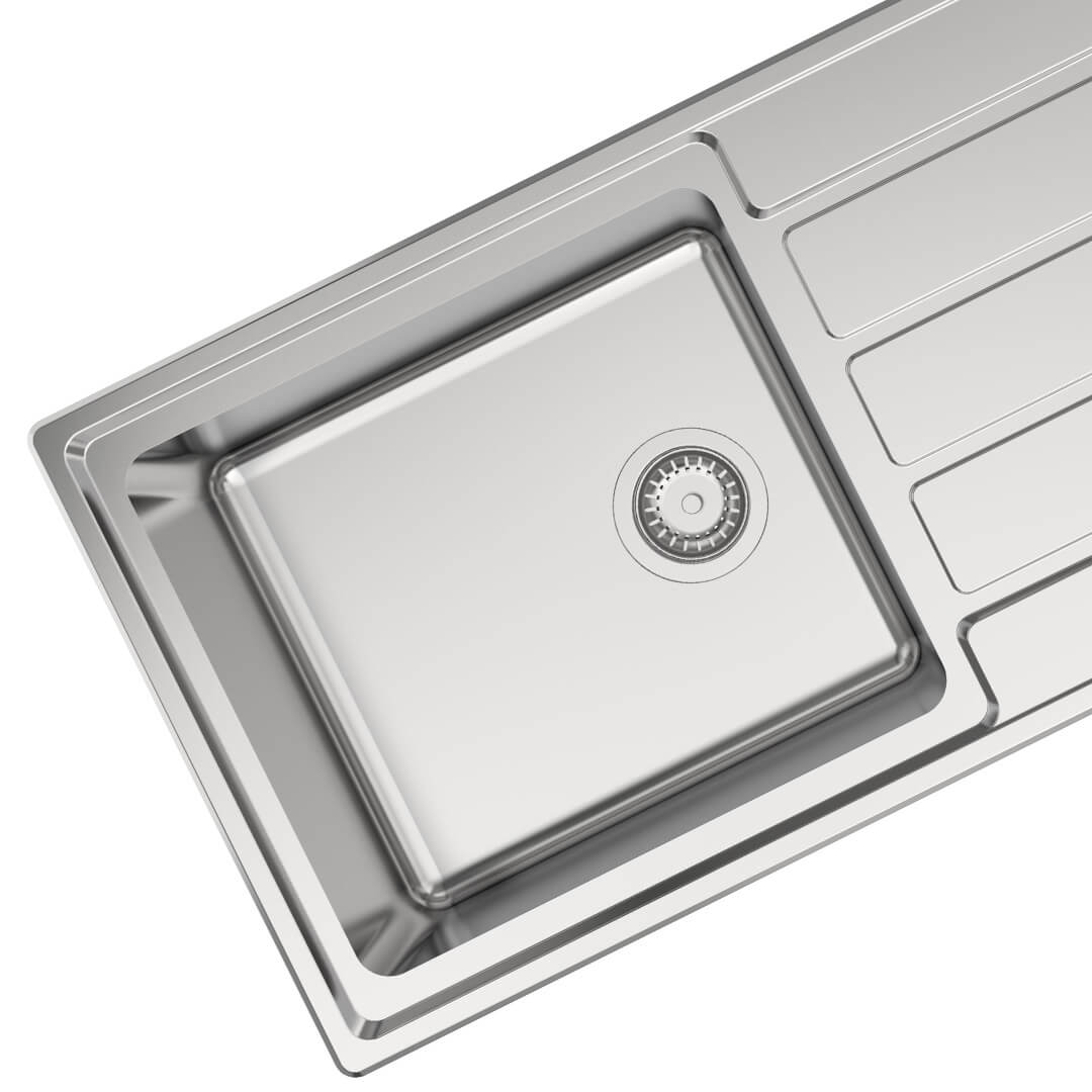 Reginox ENVOY Single Bowl Stainless Steel Sink - 1000mm Wide