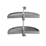 1/2 Circle Rotating Carousel Set - Grey Plastic Mechanism - To Suit 900/1000mm Corner Unit with 450/500mm Door