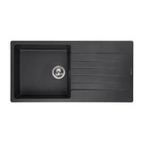 Reginox HARLEM Single Bowl Black Granite Sink - 1000mm Wide