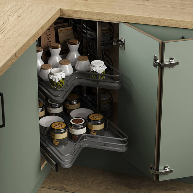 Ultimate Carousel Storage Unit, Solid Base Shelves - Anthracite