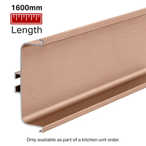 Mid Profile for True Handleless - 1600mm Length - Brushed Copper