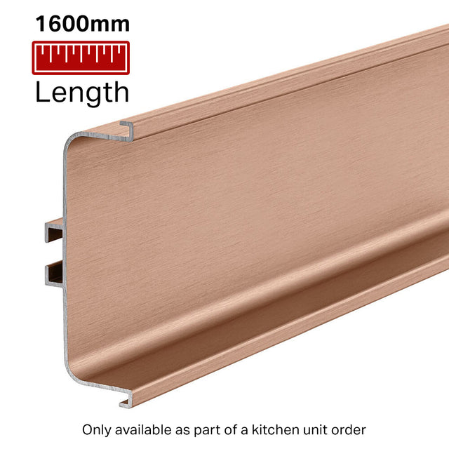 Mid Profile for True Handleless - 1600mm Length - Brushed Copper