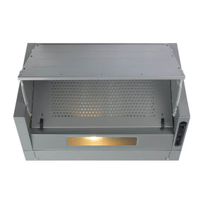 CDA EIN60FSI 60cm Integrated Extractor, Silver, Includes grease filter