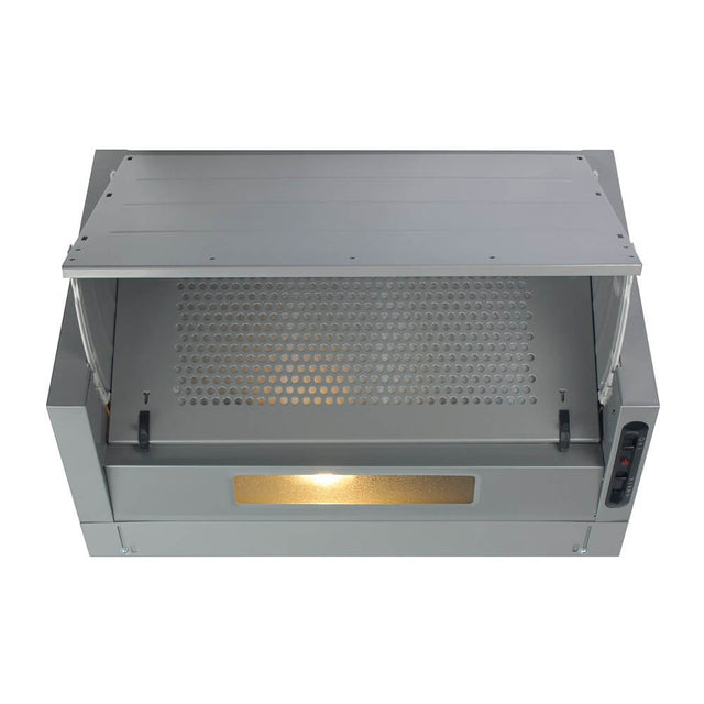 CDA EIN60FSI 60cm Integrated Extractor, Silver, Includes grease filter