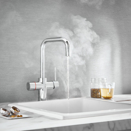 KoGE 3-in-1 Square Spout Boiling Hot Water Tap | Chrome