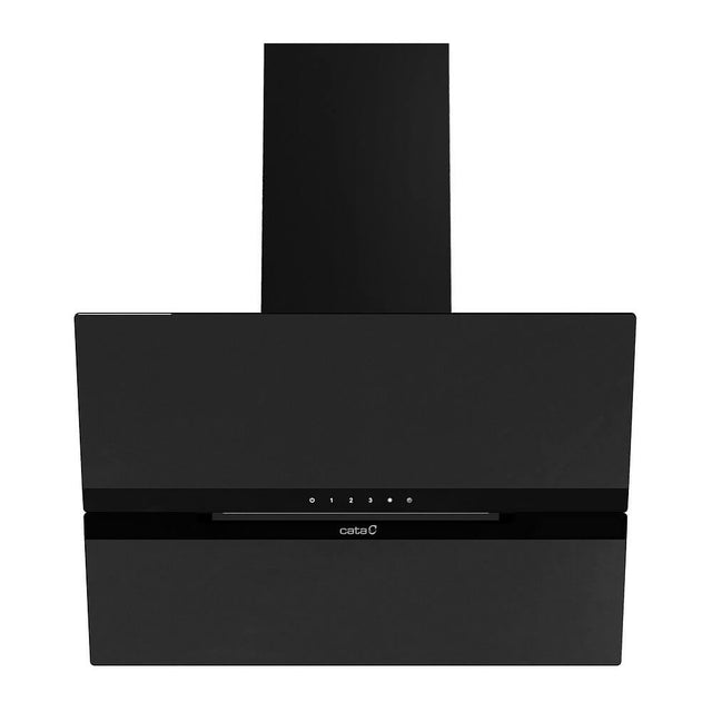 BEKIA 60cm Matt Black Auto-Open Angled Glass Hood with Hidden Touch