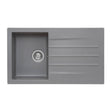 Reginox VALENCE Single Bowl & Drainer Grey Granite Sink - 860mm Wide