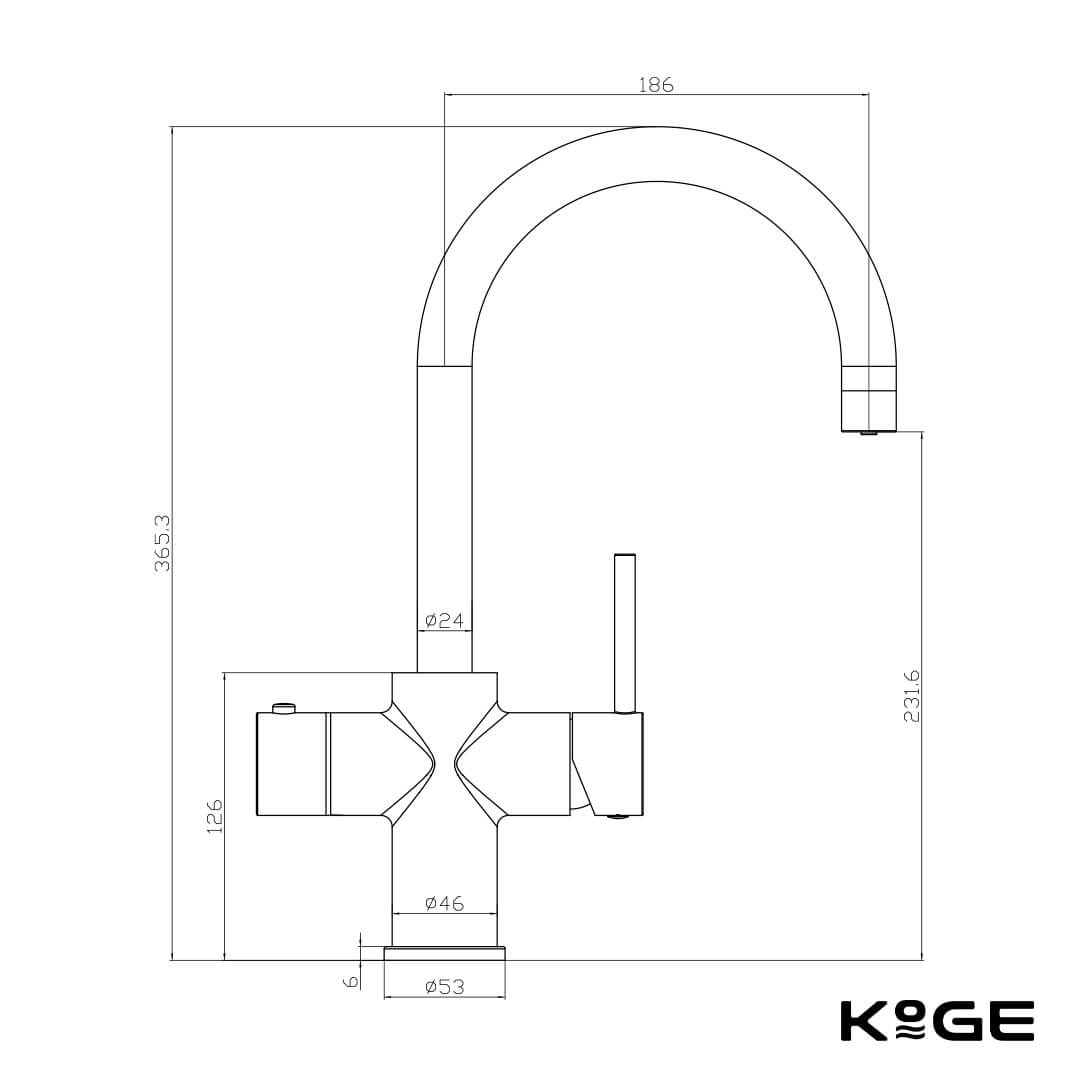 7-KoGE-3in1-Swan-Hot-Boiling-Tap-Matt-Black-Dims