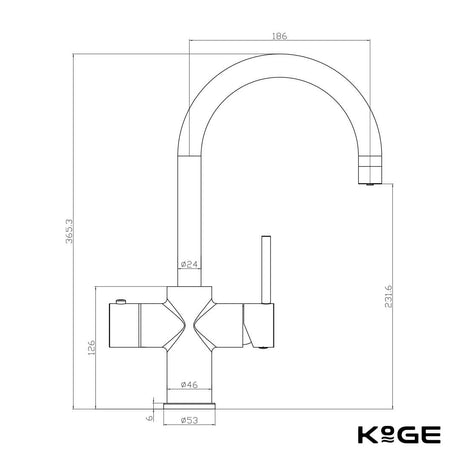 7-KoGE-3in1-Swan-Hot-Boiling-Tap-Matt-Black-Dims