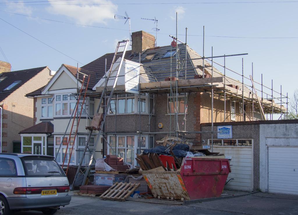 Kitchen Extension with Scaffolding Kitchen Extension with Scaffolding