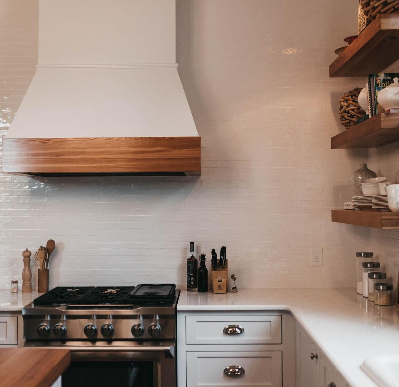 Wood Framed Vent Hood Feature Wood Framed Vent Hood Feature