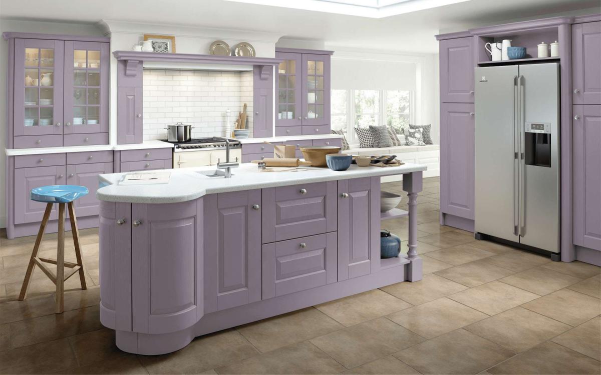 Fleetwood French Lavender Country Kitchen with Blue Bar Stool