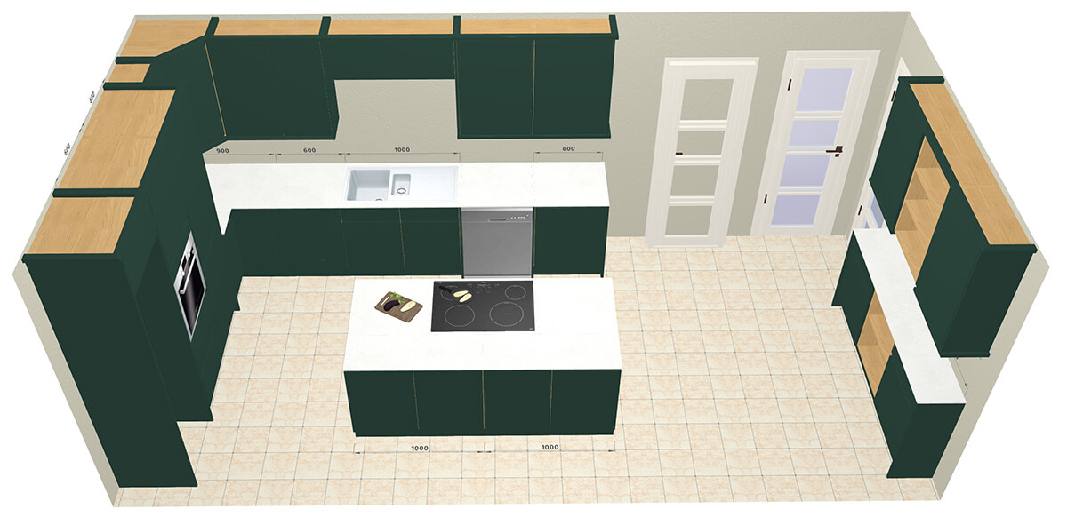 Actual Kitchen Designed Using the Better Kitchens Kitchen Design Tool