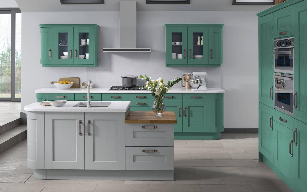 Burwood Heritage Green and Light Grey Kitchen