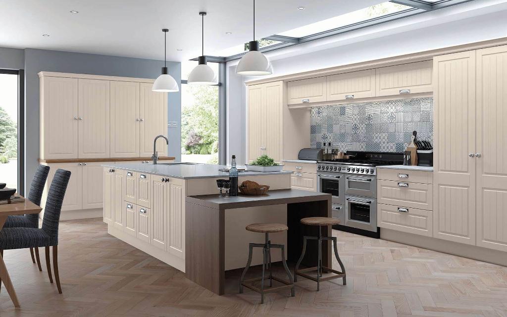 Tamar Kashmir vertical grooved and framed kitchen