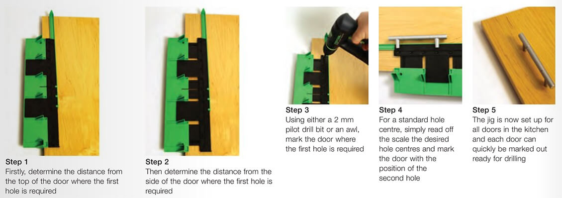Handle Drilling Guide Jig Instruction from Better Kitchens