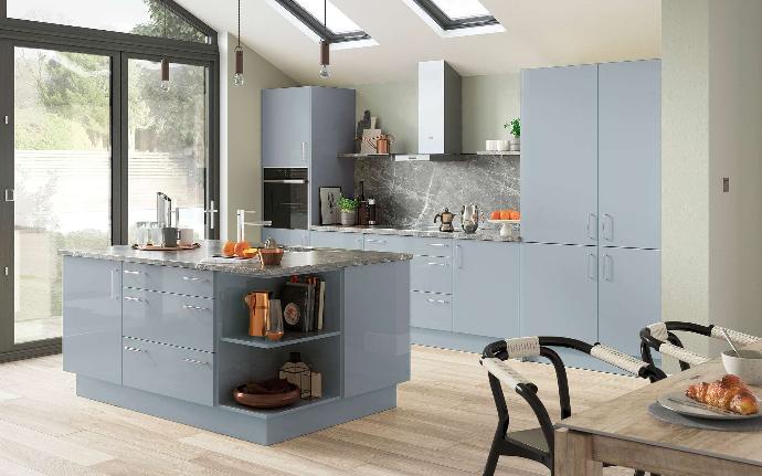 Lumino Gloss Modern Slab Kitchen Units