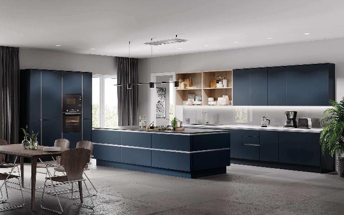 Denia Slab True Handleless Kitchen Units - Better Kitchens