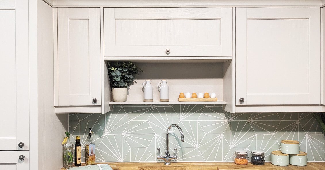 Over Sink Bridging Unit with Shelf from Better Kitchens