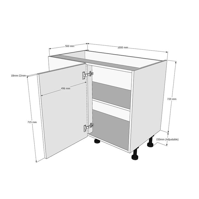 1000 kitchen shop base unit